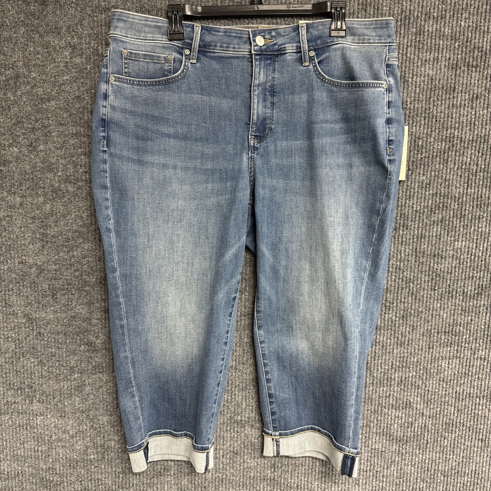NYDJ Marilyn Crop Cuff Cool Embrace Denim Lift X Tuck Tech Jeans Size 16W NWT